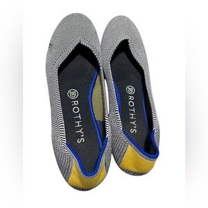 Rothy’s The Flat Women’s 8.5 Grey/Yellow